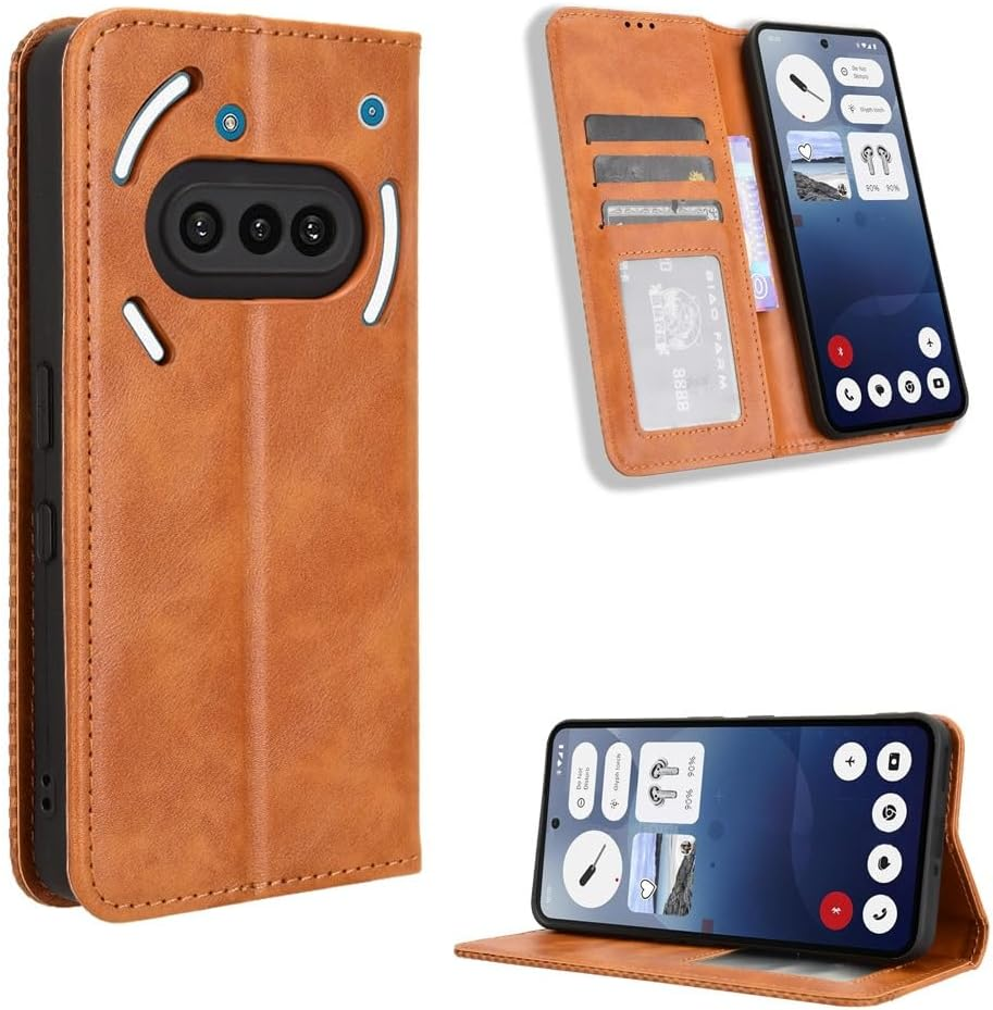 COMAKU Nothing Phone 3A Case, Wallet Mobile Phone Case with Built-In Card Slots - Blue