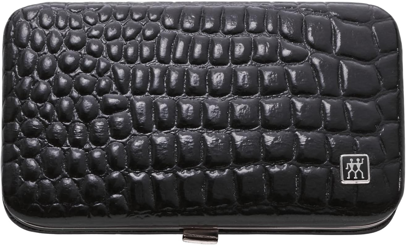 Zwilling J.A. Henckels Classic Inox Manicure Set with Case, Includes 1X Nail Scissors, 1X Tweezers, 1X Nail File, Black/Silver image number 2