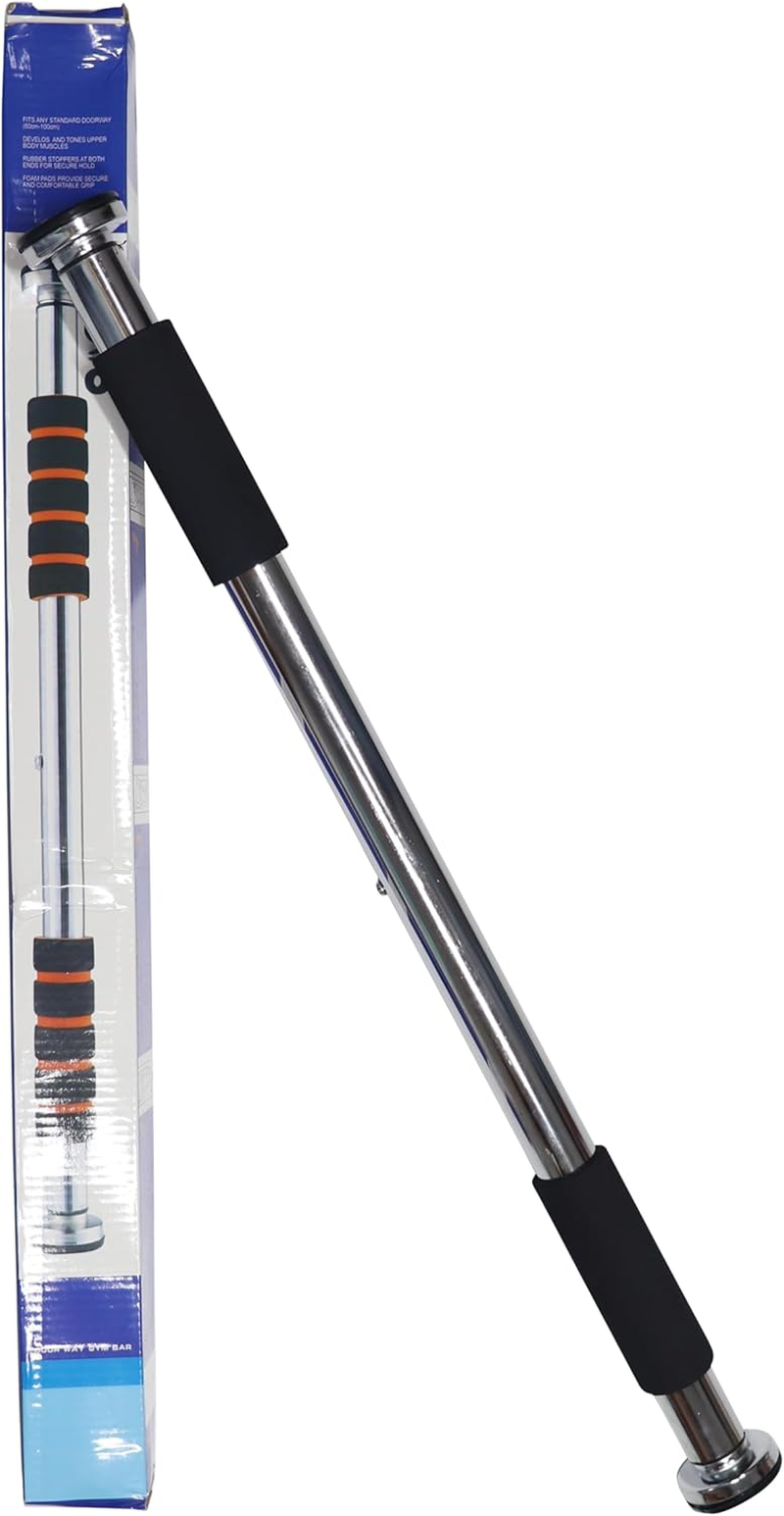 Endless EL1035 Stainless Steel Adjustable Pull up Bar for Home Doorway | Material : Stainless Steel | for Strengthening Exercises at Home or Gym with Anti-Skid Cushion Grip | for Adult, Men and Women image number 4
