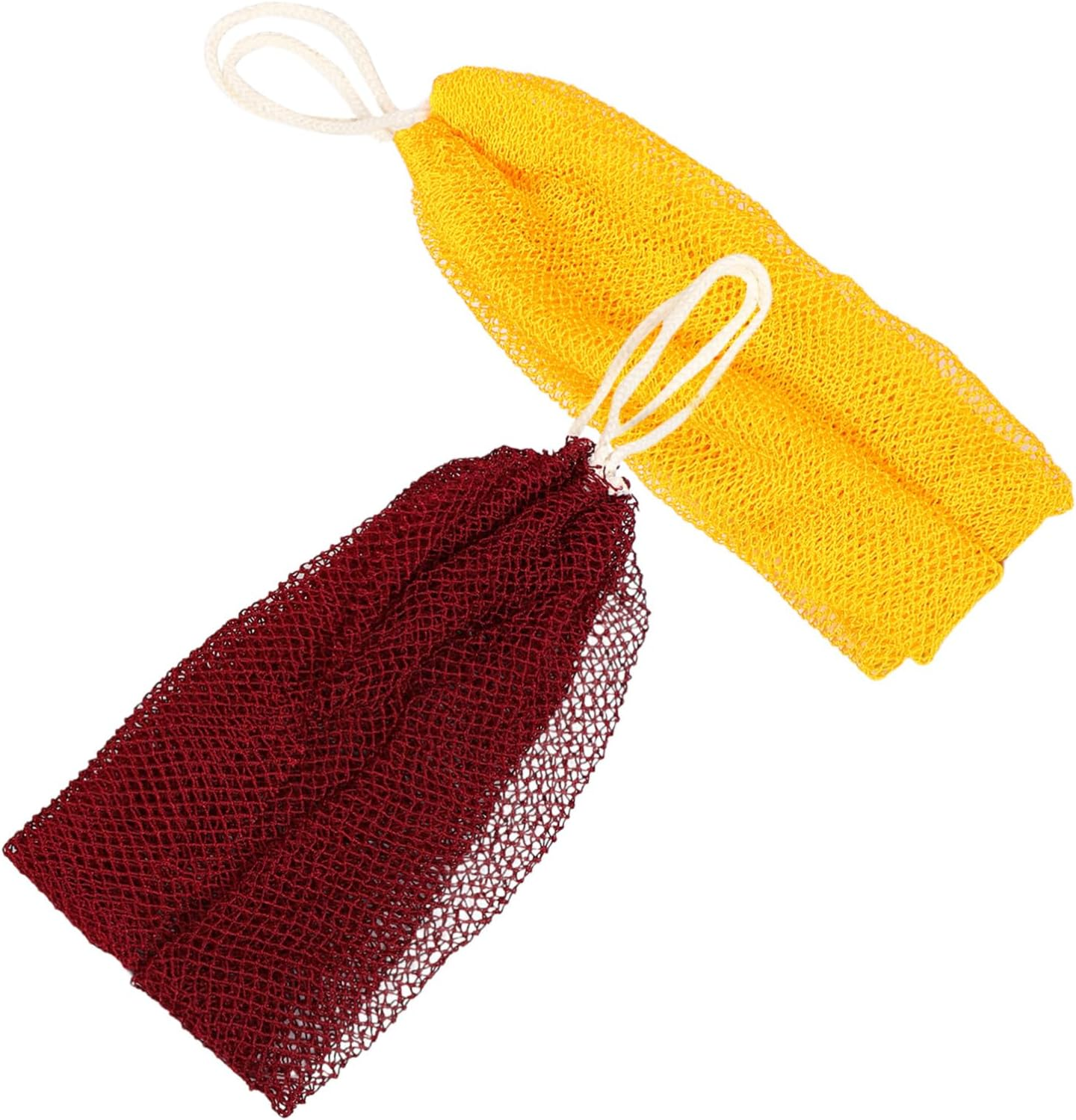 Hoement 2Pcs African Net Sponge: Long Back Scrubber Washcloth Net Back Scrubber - Exfoliating Shower Body Sponge Skin Smoother for Shower image number 6
