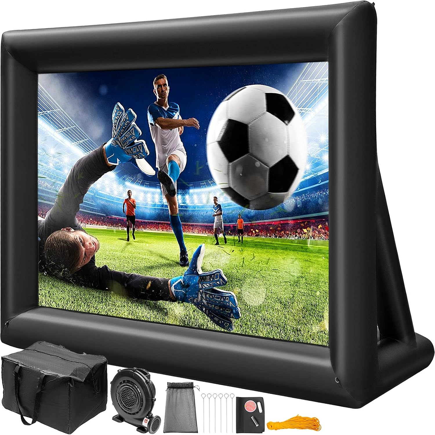 VEVOR Inflatable Movie Screen 6M Inflatable Projector Screen for outside with 350W Air Blower Inflatable Screen Oxford Fabric Material Blow up Screen for Outdoor Movie Supports Front/Rear Projection image number 4