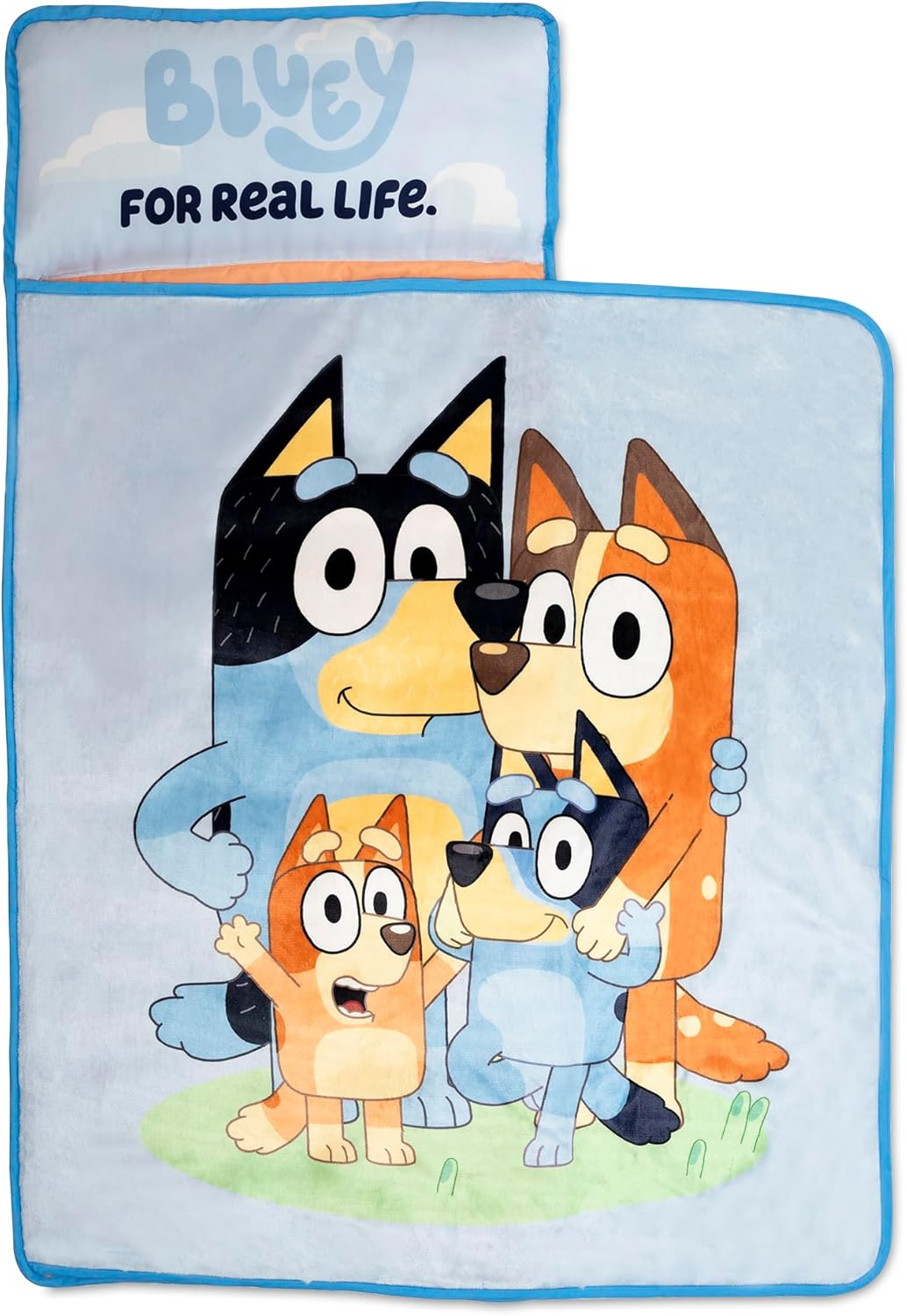 Bluey Kids Nap-Mat Set &ndash; Includes Pillow and Fleece Blanket &ndash; Great for Boys or Girls Napping during Daycare or Preschool - Fits Toddlers and Young Children image number 6