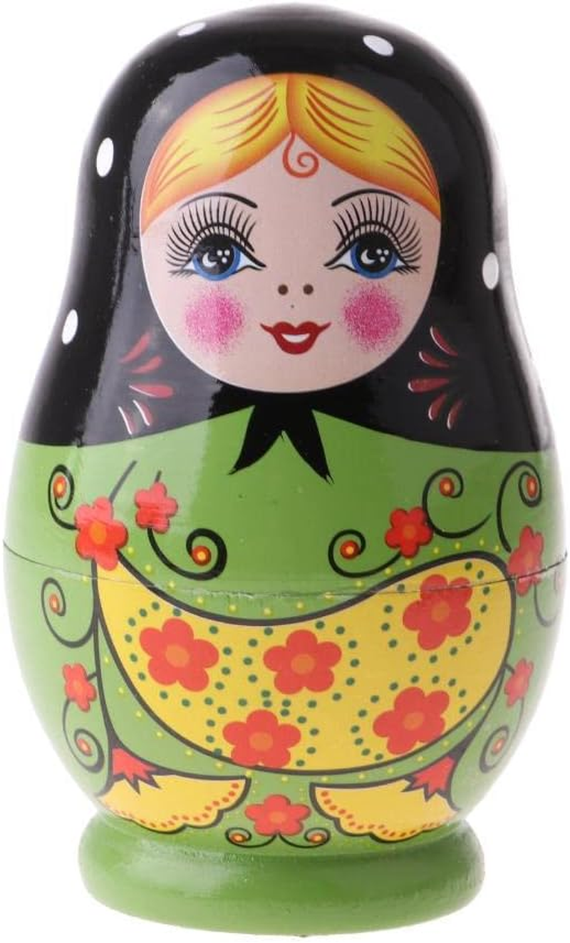 5Pcs Wooden Russian Nesting Doll Matryoshka Toys