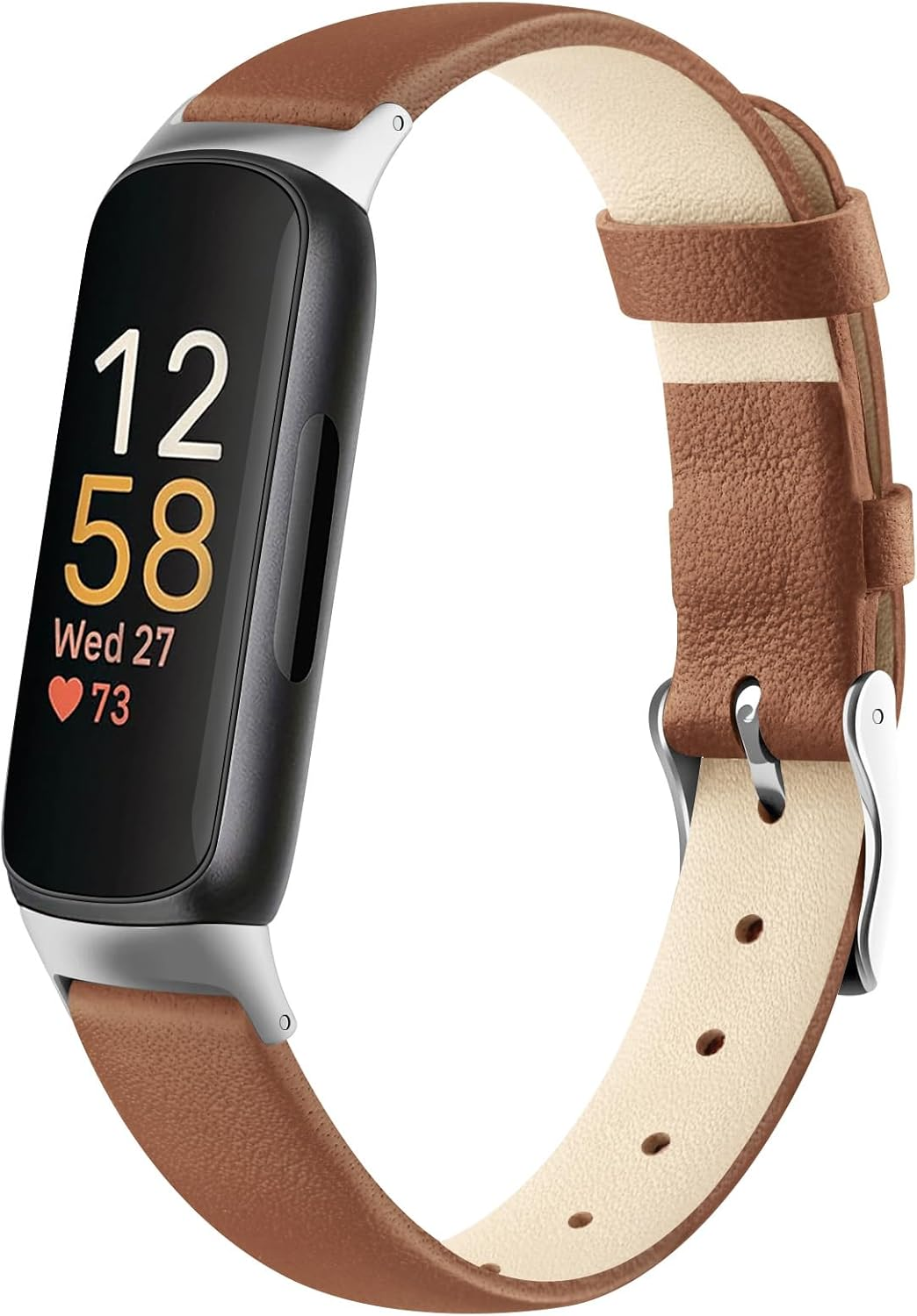 Leather Band for Fitbit Inspire 3 Bands Women Men, Soft Leather Loop Replacement Straps for Fitbit Inspire 3/2/HR Fitness Tracker