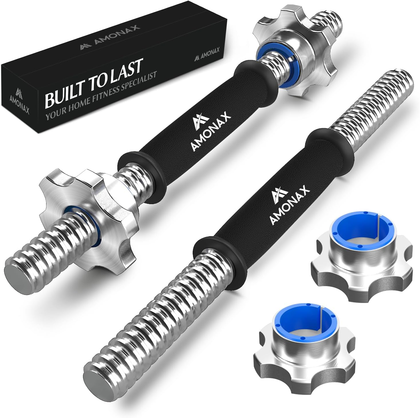 Amonax Cast Iron Weight Plates Set, 2.5 Kg, 5 Kg, 10 Kg Dumbbell Set for 25 Mm & 50 Mm Olympic Weights Dumbbell Bar, Metal Weight Plates for Weight Lifting and Hip Thrust, Weight Plates for the Home