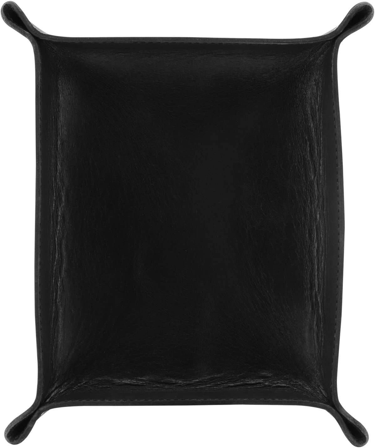 Londo Genuine Leather Tray Organizer Storage for Wallets Watches Keys Coins Cell Phones and Office Equipment - Black - Brown image number 5