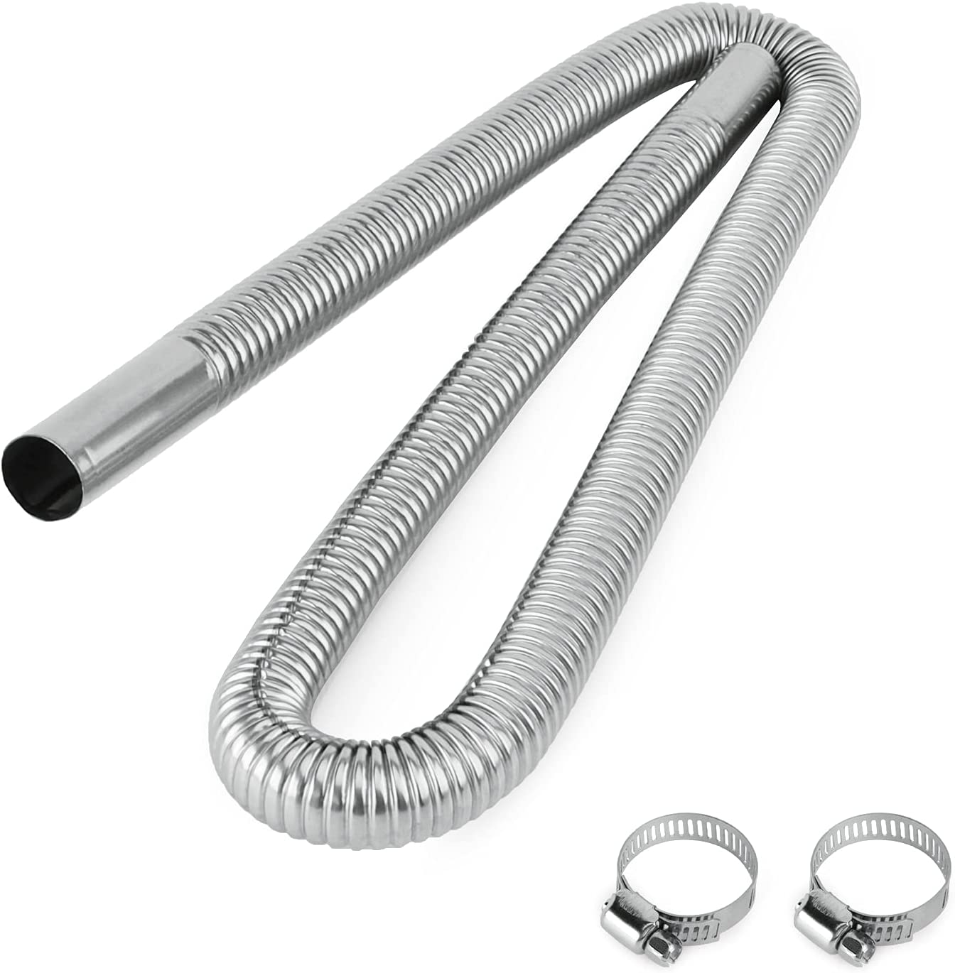 1 Inch Stainless Steel Exhaust Pipe Parking Air Heater Fuel Tank Diesel Gas Vent Hose Length 120CM image number 1