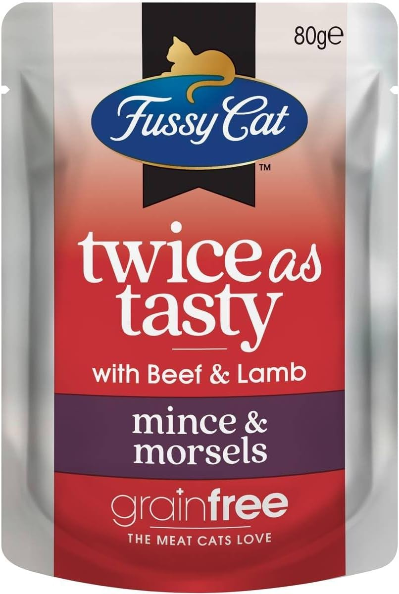 Fussy Cat Grain Free Adult Twice as Tasty Wet Cat Food, Mince & Morsels, 12X80G | Two Tasty Textures, One Irresistible Meal | Real Australian Meat, Grain-Free & Complete Nutrition image number 5