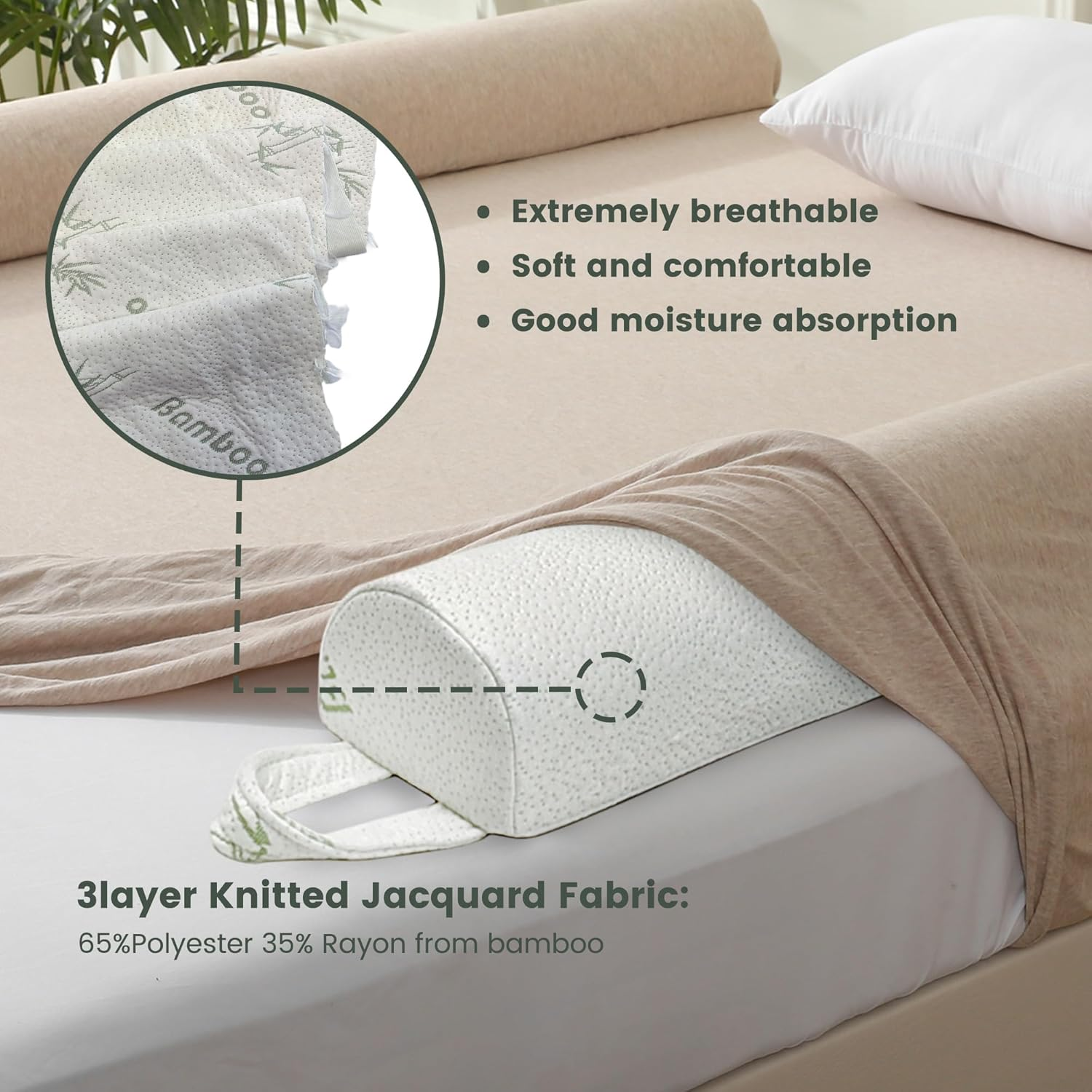 Fond + Found Foldable Bed Bumpers for Toddlers 2 Packs Foam Safety Bed Rail for Kids Baby Bed Bumper with Non-Slip and Washable Cover image number 5