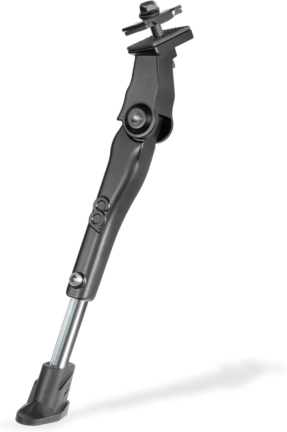 Cyclingdeal Adjustable Bicycle Kickstand Centre Mount Type - for MTB Hybrid Kids Bikes - Premium Aluminium Alloy with Rubber Pads Non-Slip Non-Scratch Design