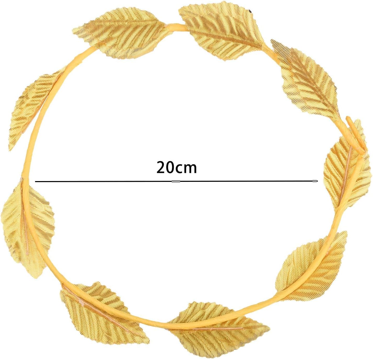 Pack of 2 Gold Leaf Headbands, Gold Leaf Headbands, Greek Goddess Leaf Headband, Roman Headdress, Gold Leaf Crowns for Women and Men, Headpiece Accessories, Christmas image number 2