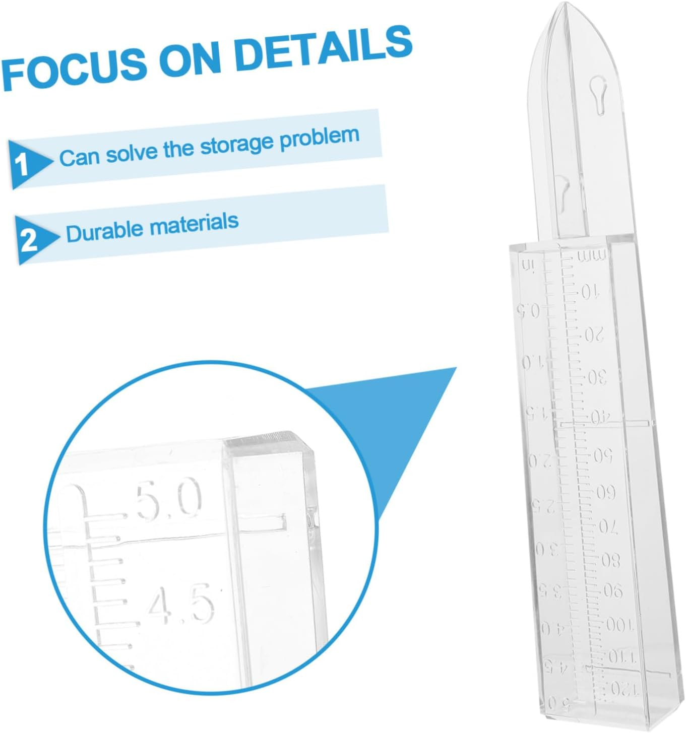 Ifundom Professional Rain Gauge Measuring Tube Outdoor Plastic Rain Gauge Container for Garden Yard Weather Monitoring Scale image number 1