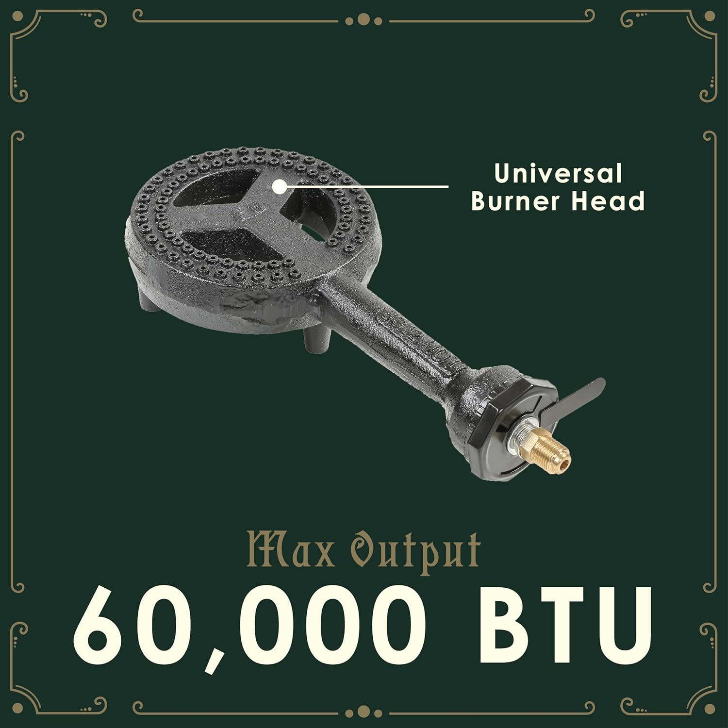 Concord 6" Diameter High Pressure Burner Head with Brass Orifice and Build in Stand (Burner Head with Regulator Hose) image number 1