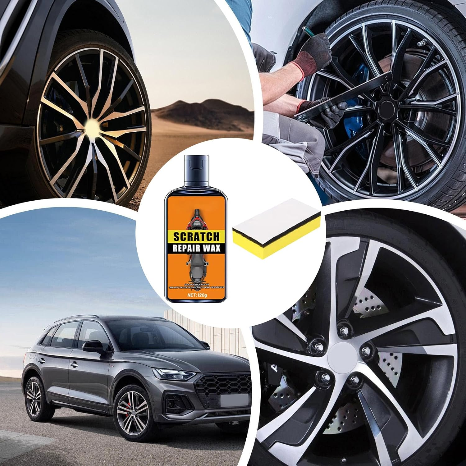 Erconsso Alloy Wheel Polish | Professional Paste Cream Maintenance - Car Alloy Wheel Cleaner and Restorer,For Car Vehicle Automotive Outdoor Home Seasonal image number 4