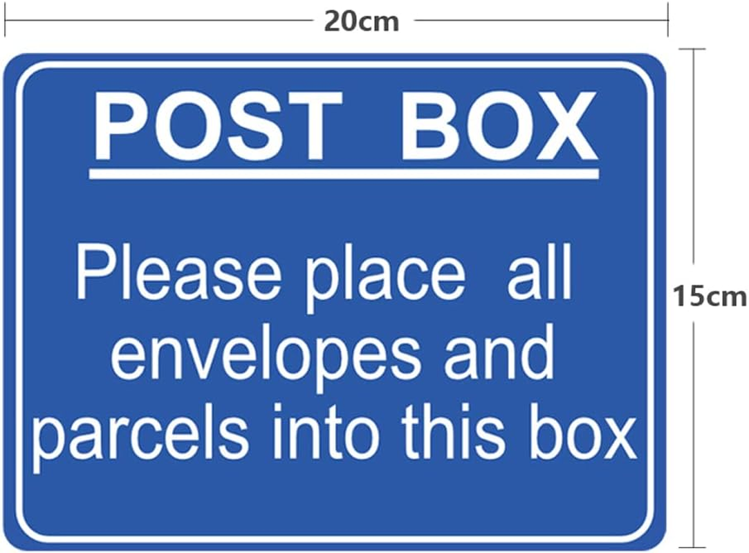 Haobase 2 Pcs Please Place All Envelopes and Parcels into This Box Sign Sticker - Self Adhesive Vinyl (20Cm X 15Cm) image number 1