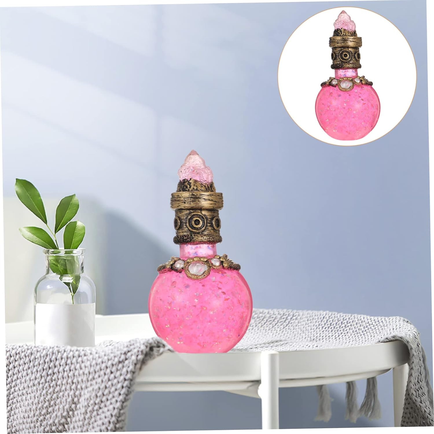 Yardenfun Decoration Resin Craft Shiny Bottle Ornament Home Decor Mermaid Girls Desktop Decoration for Party Supply image number 6