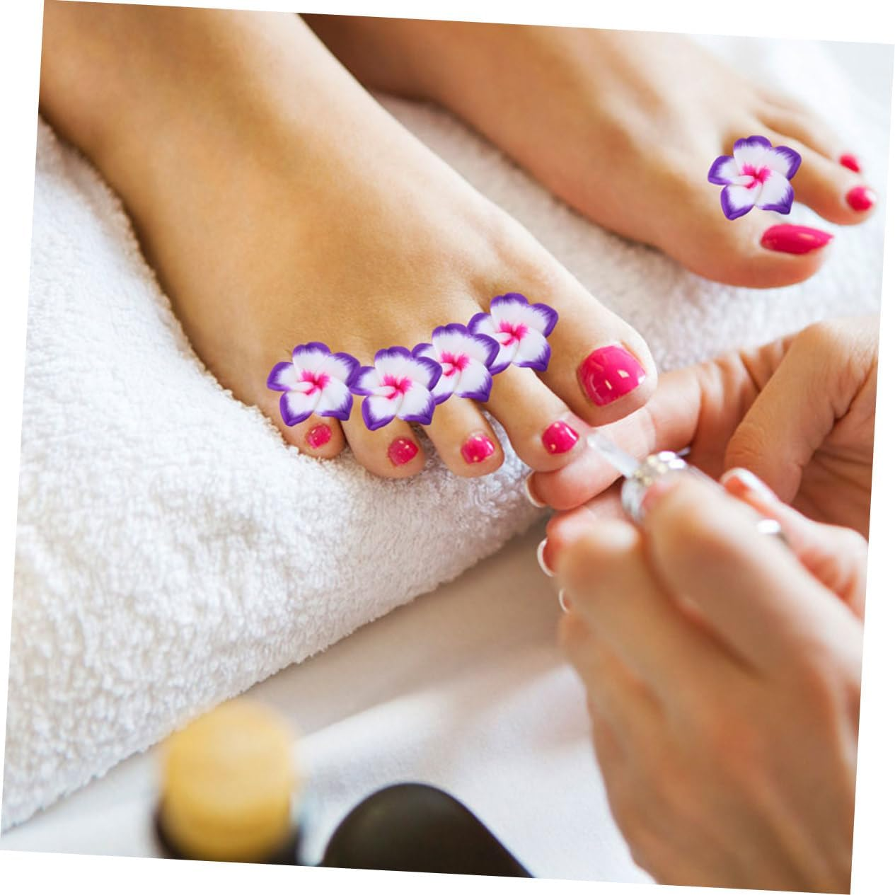 FRCOLOR 8Pcs Silicone Toe Separator Set Nail Polish Tool Pedicure Accessories Supple Toe Dividers for Nail Art Comfortable Separators for Women Polish Protectors Care Supplies image number 4