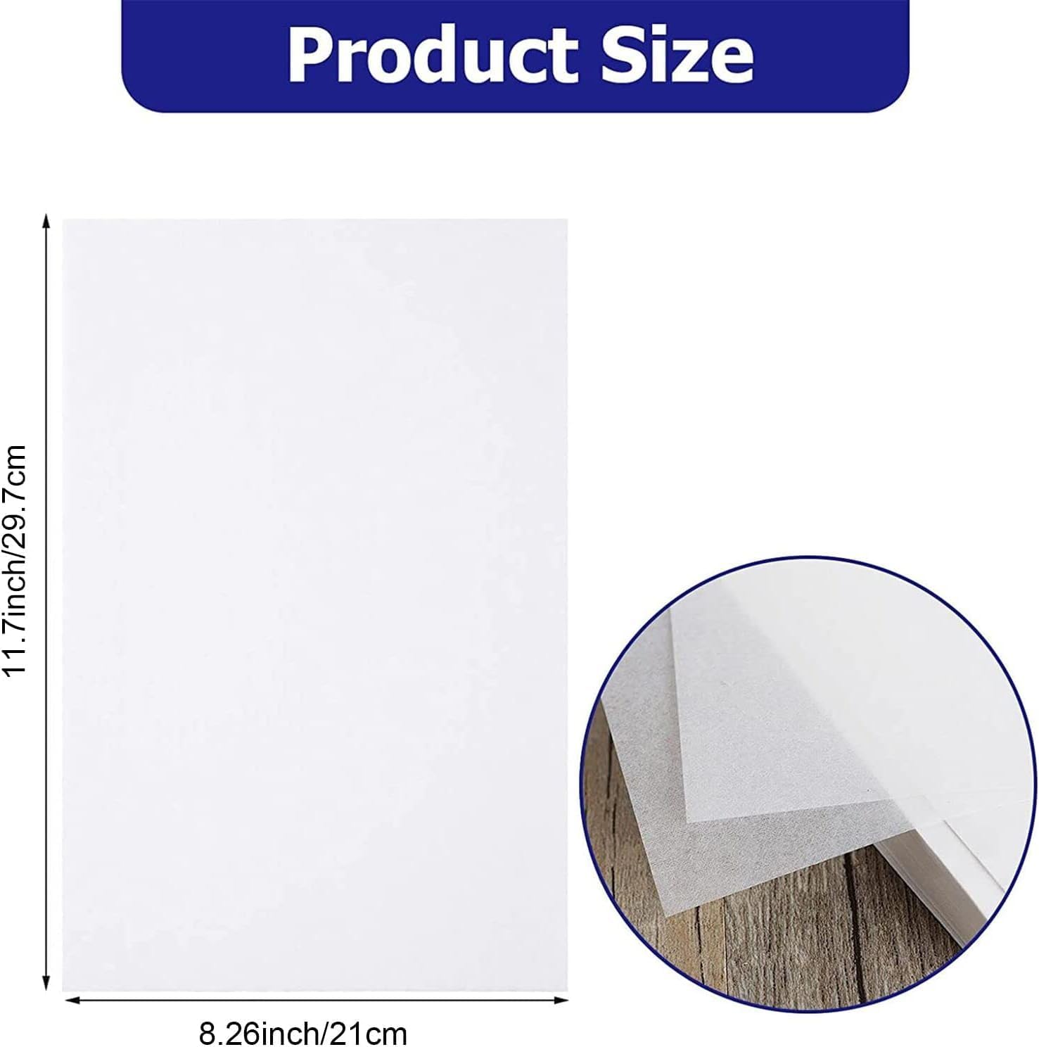 Tracing Paper, 250 Sheets Translucent Paper, Calligraphy Transfer Paper for Copying Comic Drawing Animation image number 1