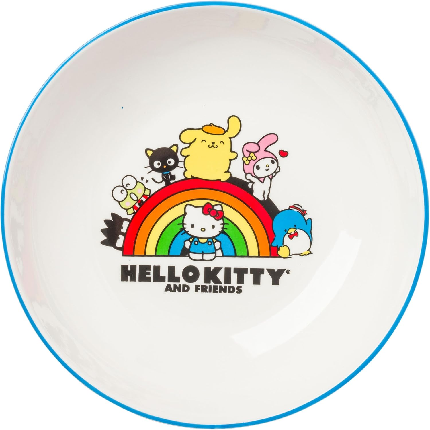 Silver Buffalo Hello Kitty Sitting Coupe Ceramic Dinner Bowl, 9 Inches