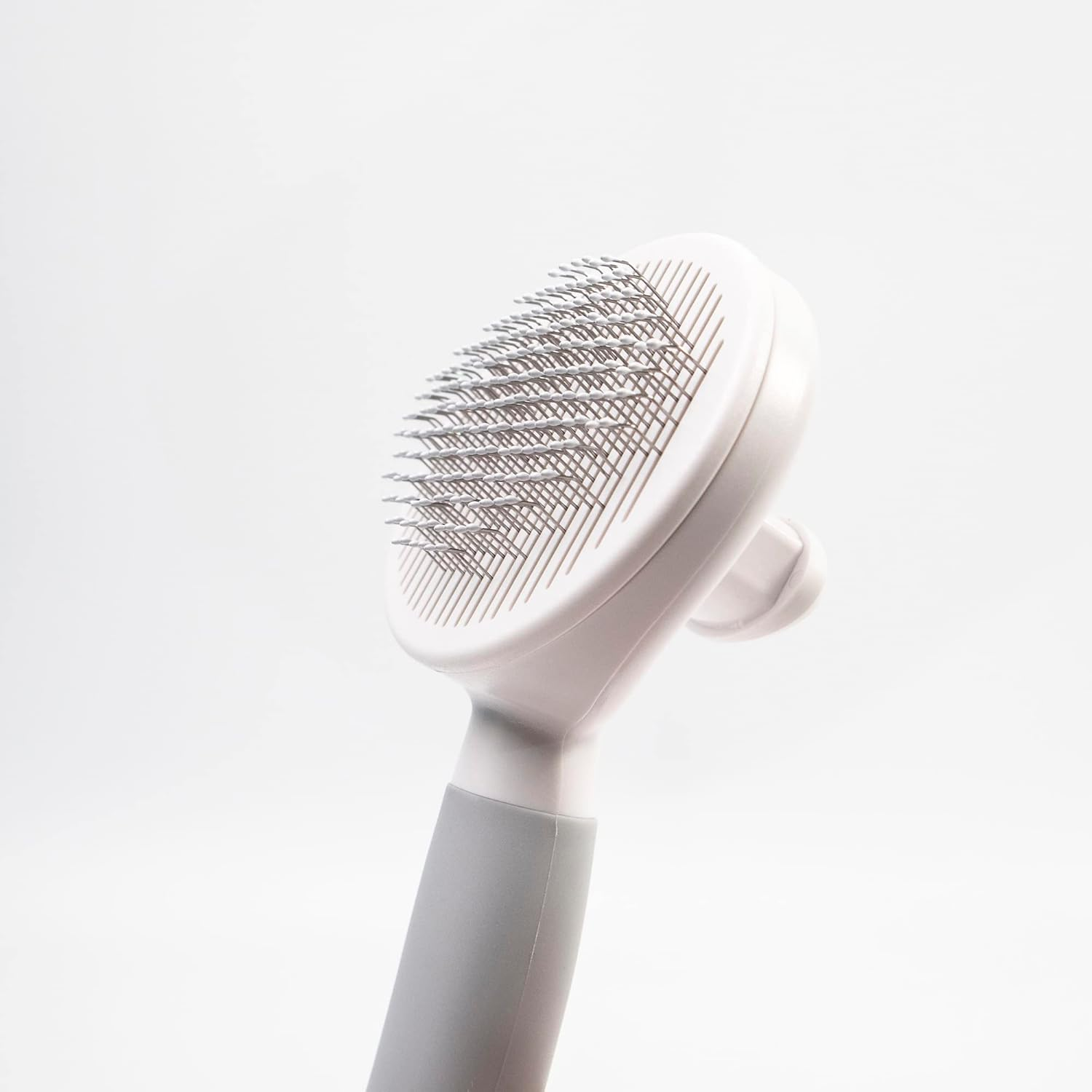 Cat Brush, Paw Shaped, Grey, Pet Hair Remover, Cleaning Button image number 1