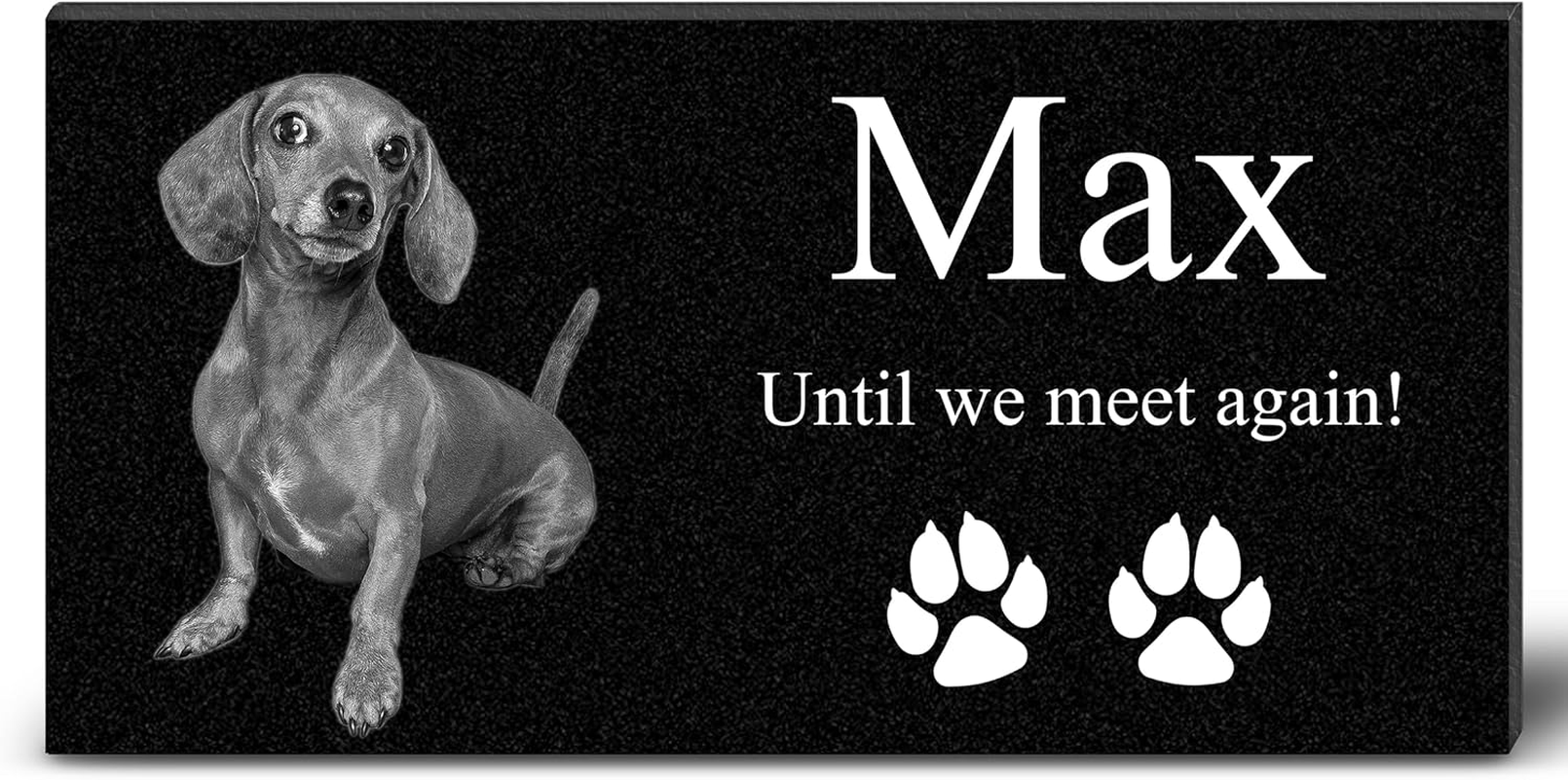 ADFSTONE Pet Memorial Stones Personalized Dog Remembrance Gifts, Customized Cat Picture Grieving Plaque, DIY Gravestone, Custom Sympathy Photo Gift, Animal Grave Markers