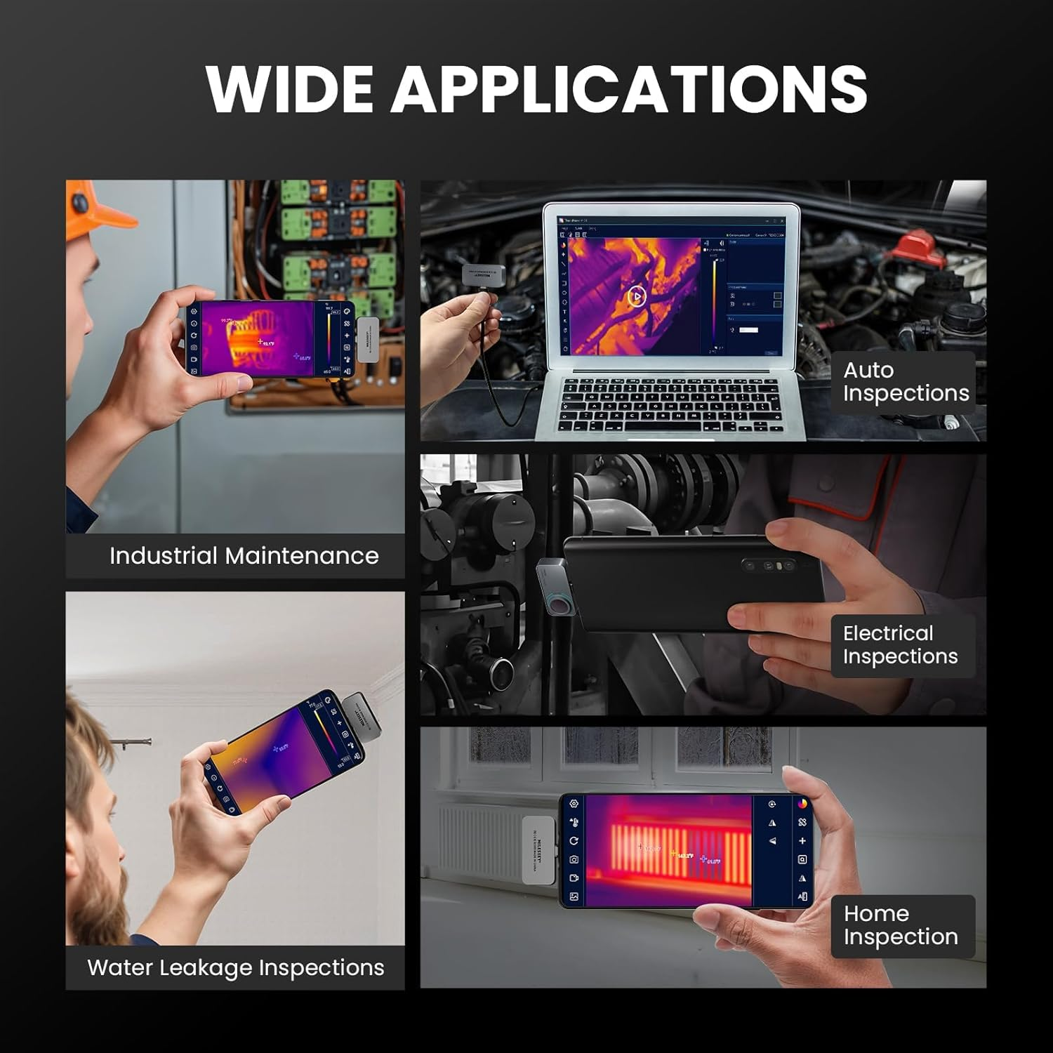 Mileseey Tr256I Thermal Imaging Camera for Android, 256X192 Resolution, 25Hz Refresh Rate, -20&deg;C to 350&deg;C Temp Range, Thermal Imager for Smartphones USB-C image number 6