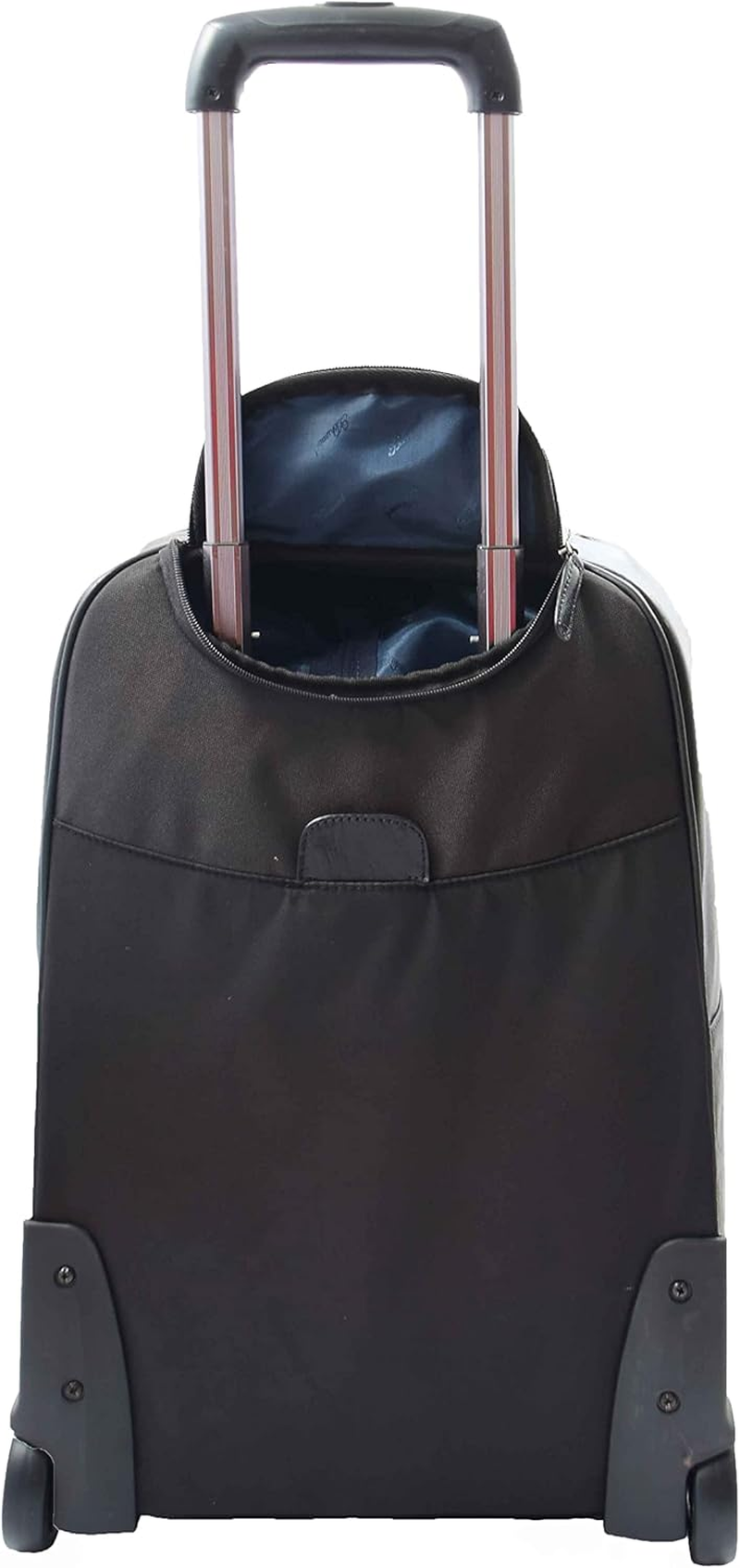 Real Leather Cabin Size Suitcase Wheeled Trolley Carry Case Newton Black, Black, Cabin, Suitcase image number 2