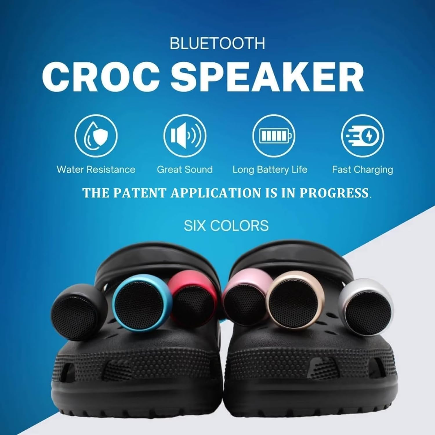 UUEENN Clog Speaker, Mini Speaker for Clog, Halloween Mini Speaker, Bluetooth Clog Charm, Red image number 5
