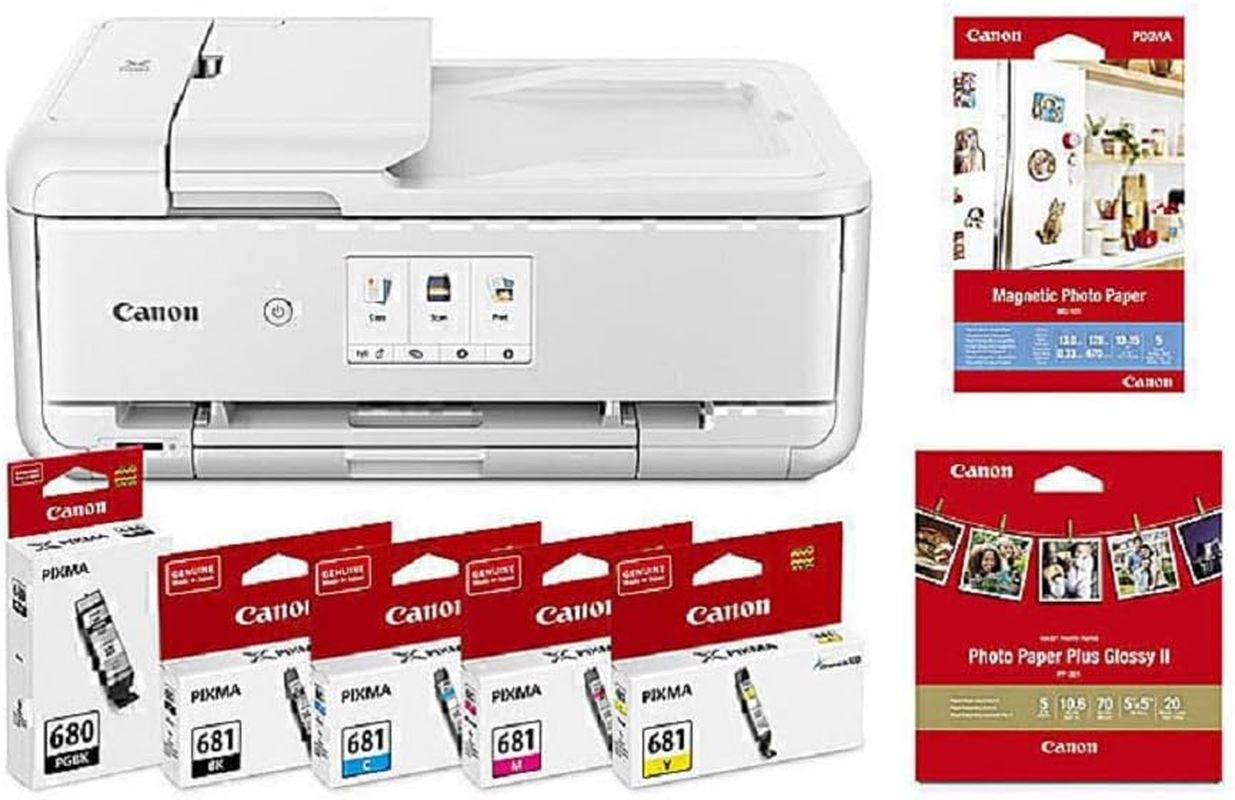 Canon PIXMA Home All-In-One A3 Printer Value Bundle (Ts9565Avb) - A3 Craft Printer, Includes CLI681 Ink + PGI680 Black Ink + Magnetic Photo Paper (MG101) + Square Photo Paper (PP301) image number 1