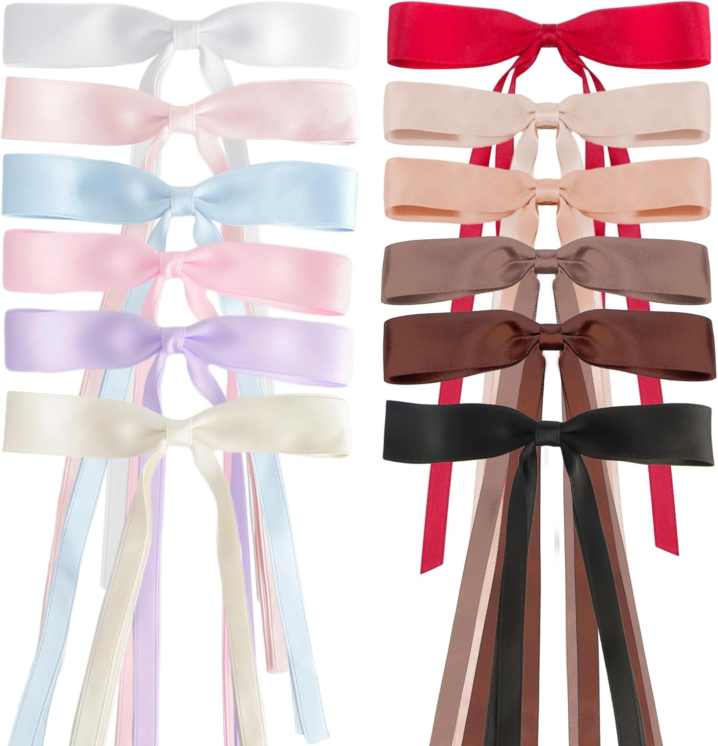 Canitor 12PCS Hair Bows for Girls Cute Hair Accessories for Women Hair Ribbons Bowknot Duckbill Clips Preppy Teen Girl Gifts Trendy Stuff Coquette Aesthetic Things image number 2