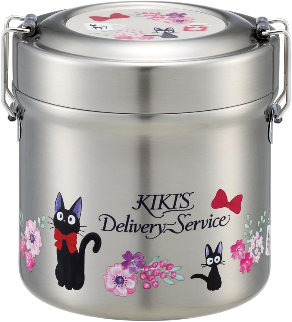 Skater STLB1AG-A Thermal Lunch Box, Kiki'S Delivery Service, French, Studio Ghibli, 20.3 Fl Oz (600 Ml), Rice Bowl Type, Antibacterial, Vacuum, Stainless Steel image number 2