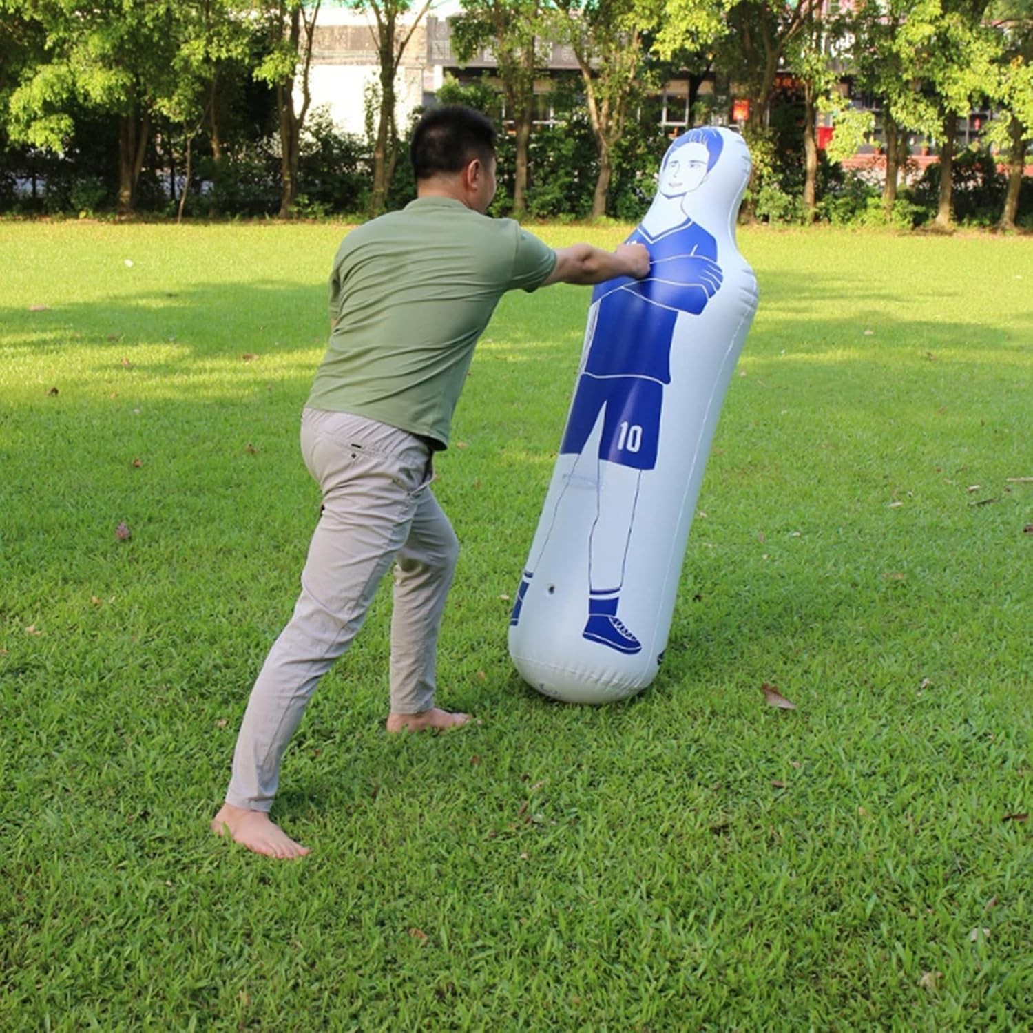Inflatable Soccer Dummy, Inflatable Dummy Football Dummy, Soccer Mannequin Dummy, Boxing Mannequin Kick, Tumbler Dummy for Football and Basketball Training image number 2