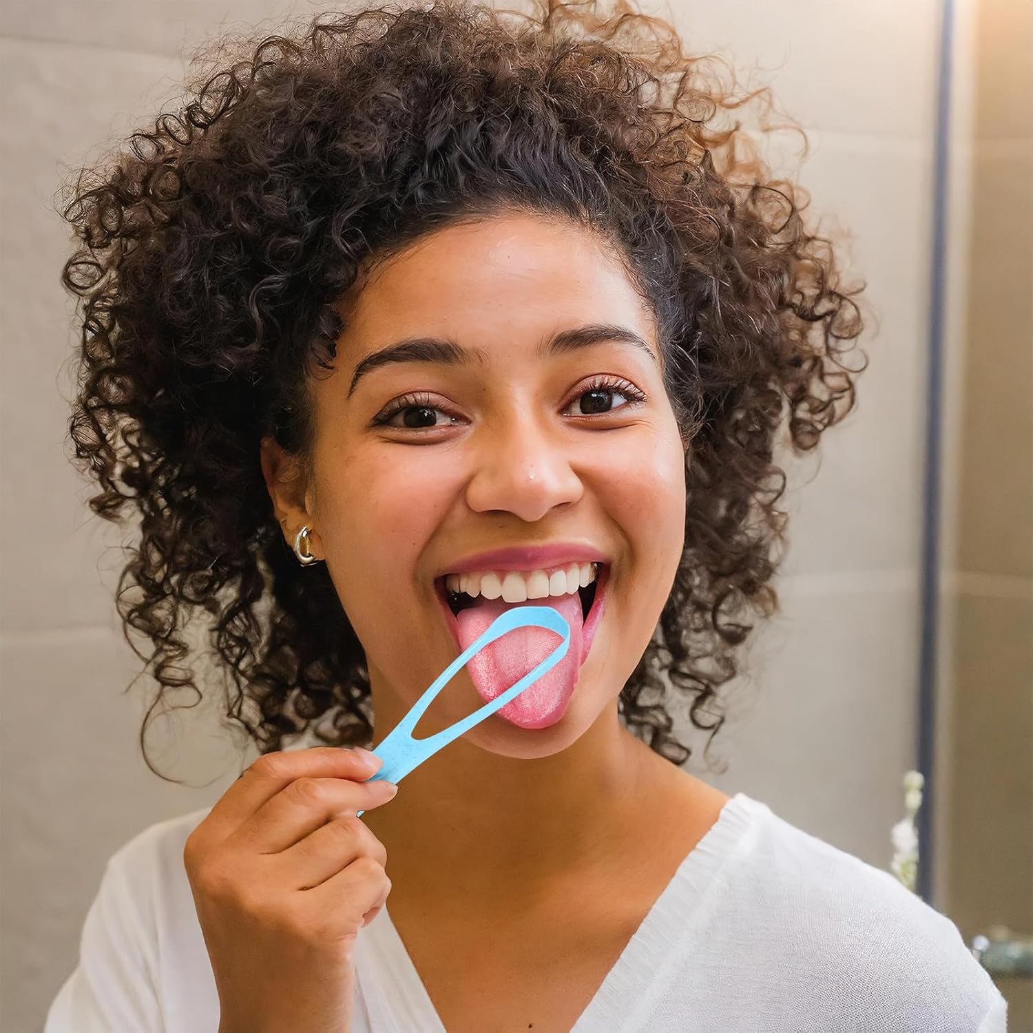 Tongue Scraper Cleaner Natural Eco Fiber Material 100% BPA Free Tongue Scrapers for Oral Care & Hygiene - 3 Count image number 2