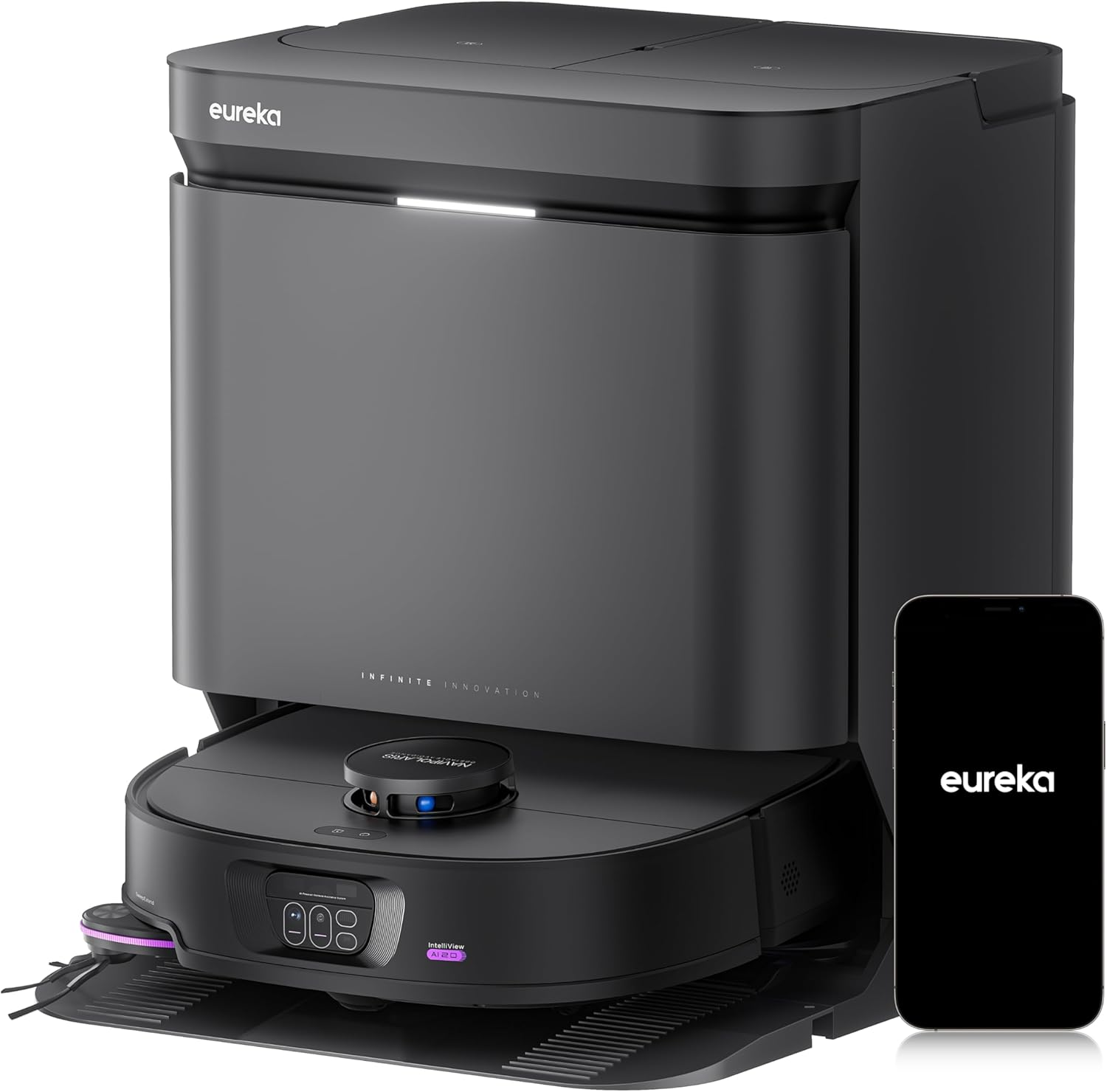 Eureka J15 Max Ultra Robot Vacuum Cleaner and Mop, 22,000 Pa Suction, Flex-Arm for Edge Cleaning, Dual Anti-Tangle Design for Pet Hair, Hot Water Mop Washing & Hot Air Drying, AI Obstacle Avoidance image number 2