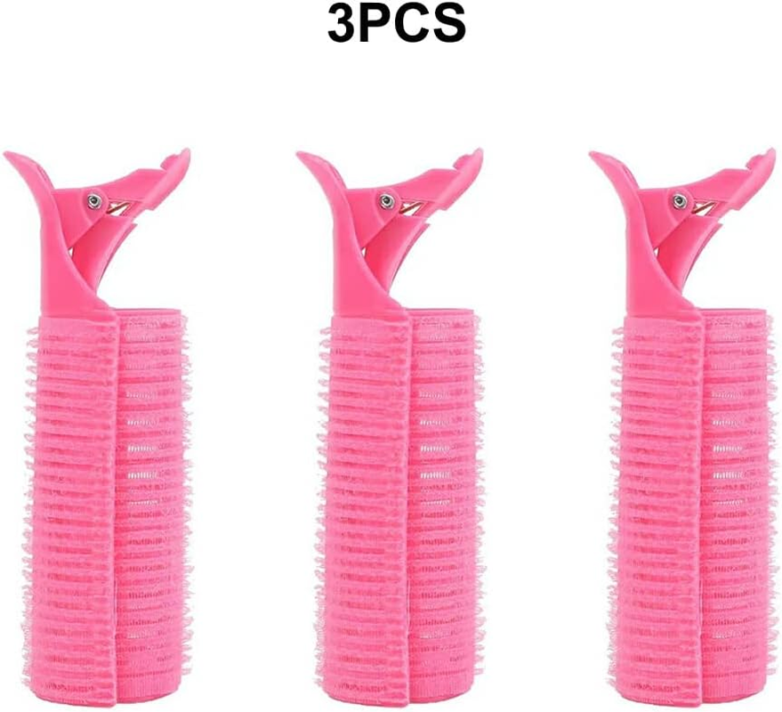 SUIOPPYUW Hair Root Clips Volumizing Fluffy Curling Bang Rollers Household Washable Reusable Plastic Heatless Hairpins Accessories, 3PCS image number 3