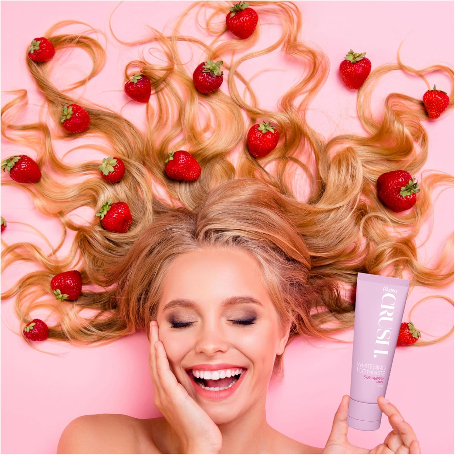 Piksters Crush Strawberry Flavor Whitening Toothpaste 96 G image number 6