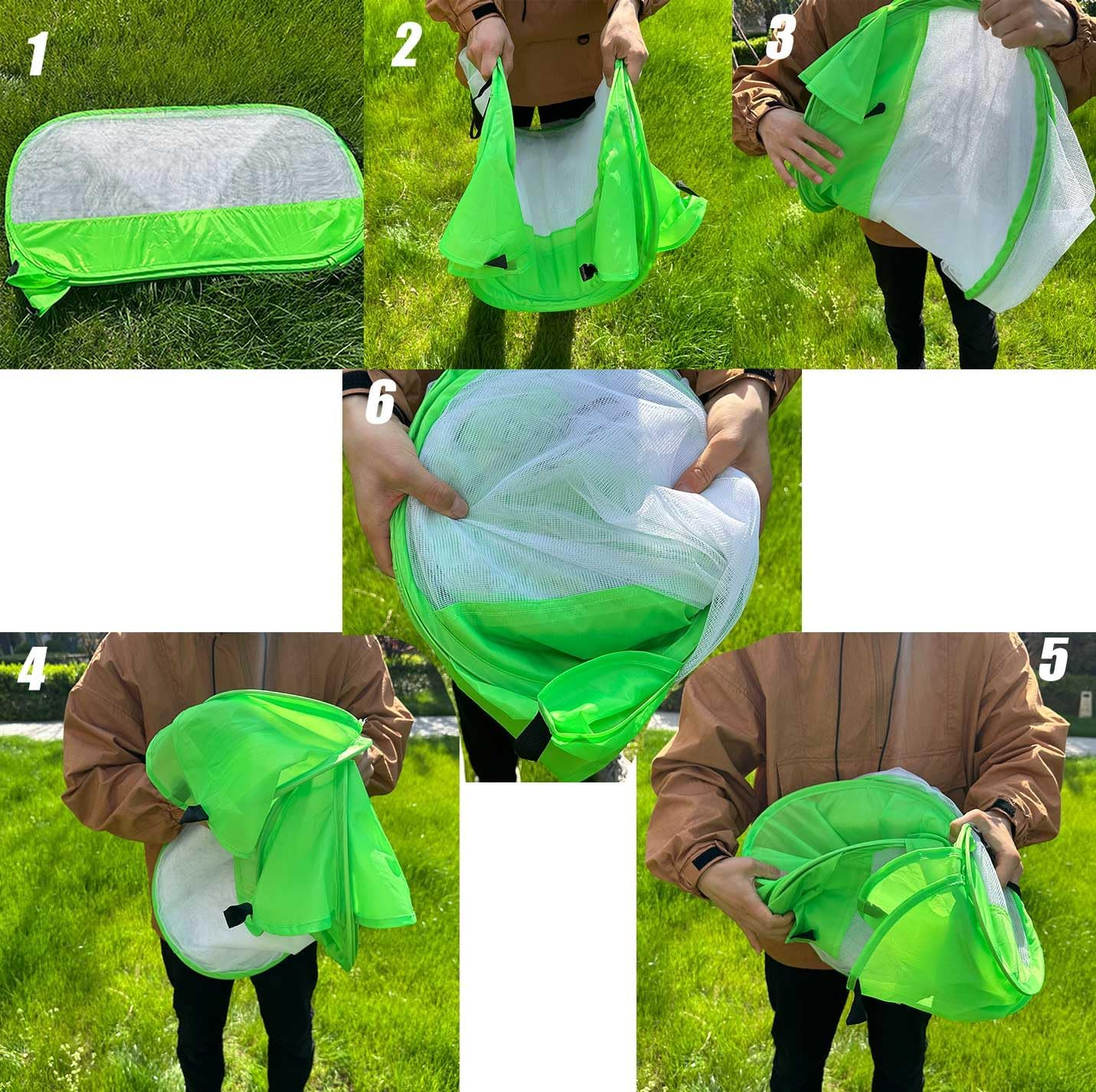 Pop up Garden Mesh Plant Cover 2Pcs Outdoor Plant Protector Mesh Plant Enclosure Raised Bed Garden Bird and Pest Protection Guard for Fruits Vegetables Seedlings and Herbs image number 5