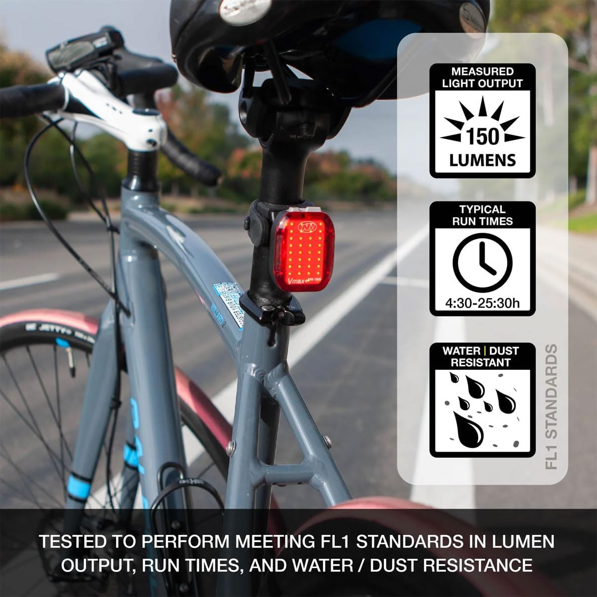 Niterider VMAX 150+ LED Rechargeable Rear Light image number 3