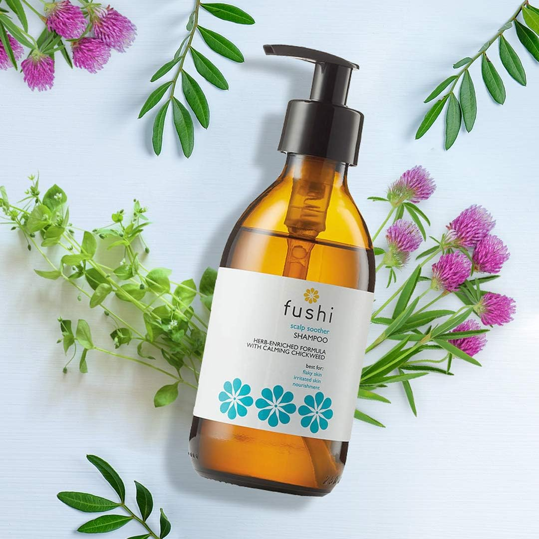 Fushi Scalp Soother Herbal Shampoo | Refillable Zero Waste Glass Bottle 230Ml image number 2