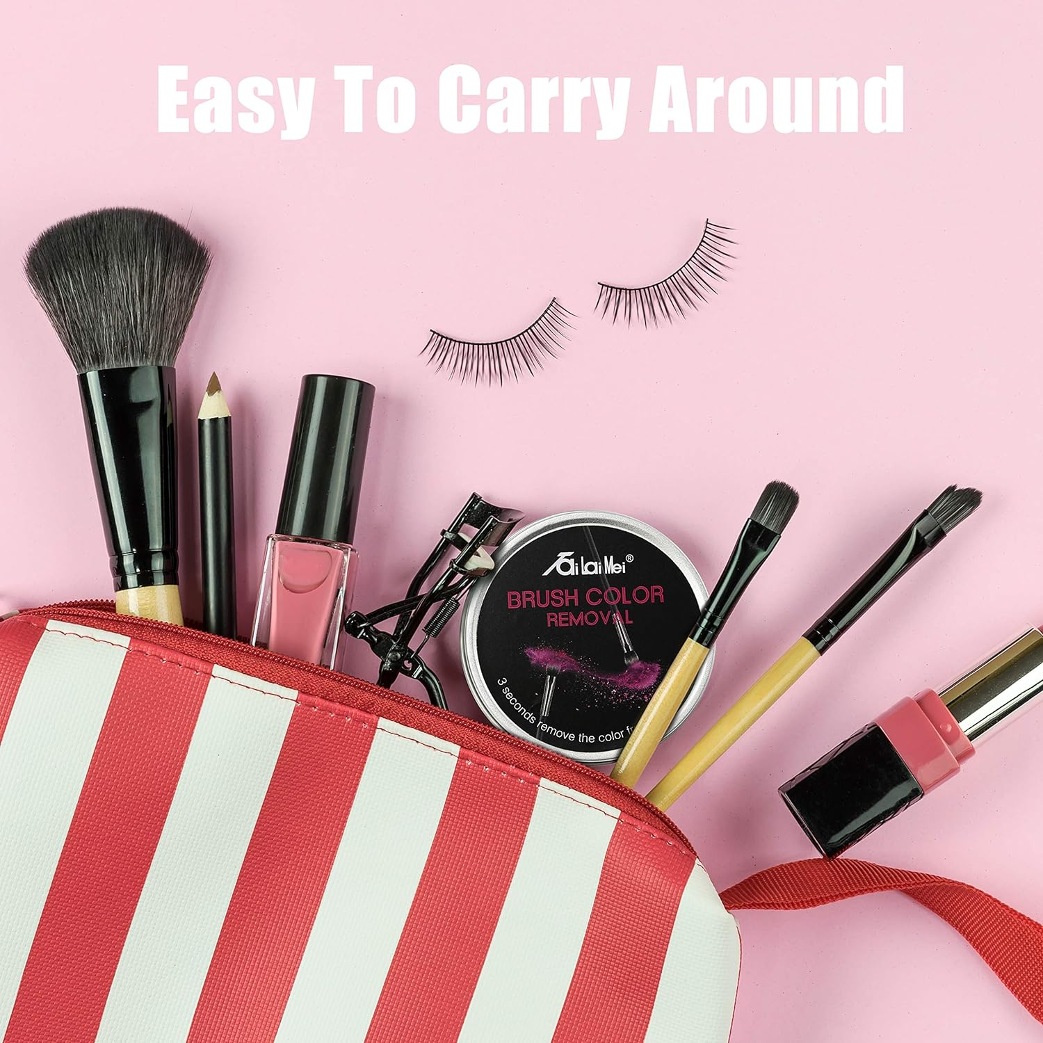 Tailaimei 4 Pack Color Removal Cleaner Sponge, Quickly & Easily Clean Makeup Brushes without Water or Chemical Solutions Eliminating Drying Time - Switch Eyeshadow Colored Immediately image number 4