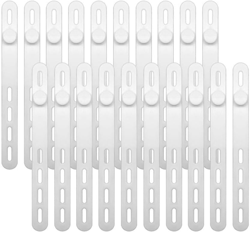 Silicone Cable Straps Cord Organizer, 20Pcs Silicone Cable Ties Cord Organizer Strap, Silicone Cable Straps Wire Organizer Adjustable Cable Ties Cord image number 3