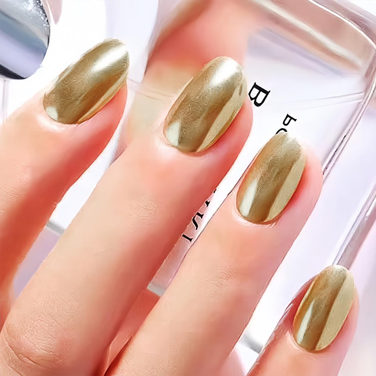 Chrome Nail Powder Mirror Effect Metallic Dust Holographic Glitter Glazed Manicure Decoration Reflective Pigment for DIY Gel Polish Nail Art, Resin Craft, Gift 2Pcs image number 6