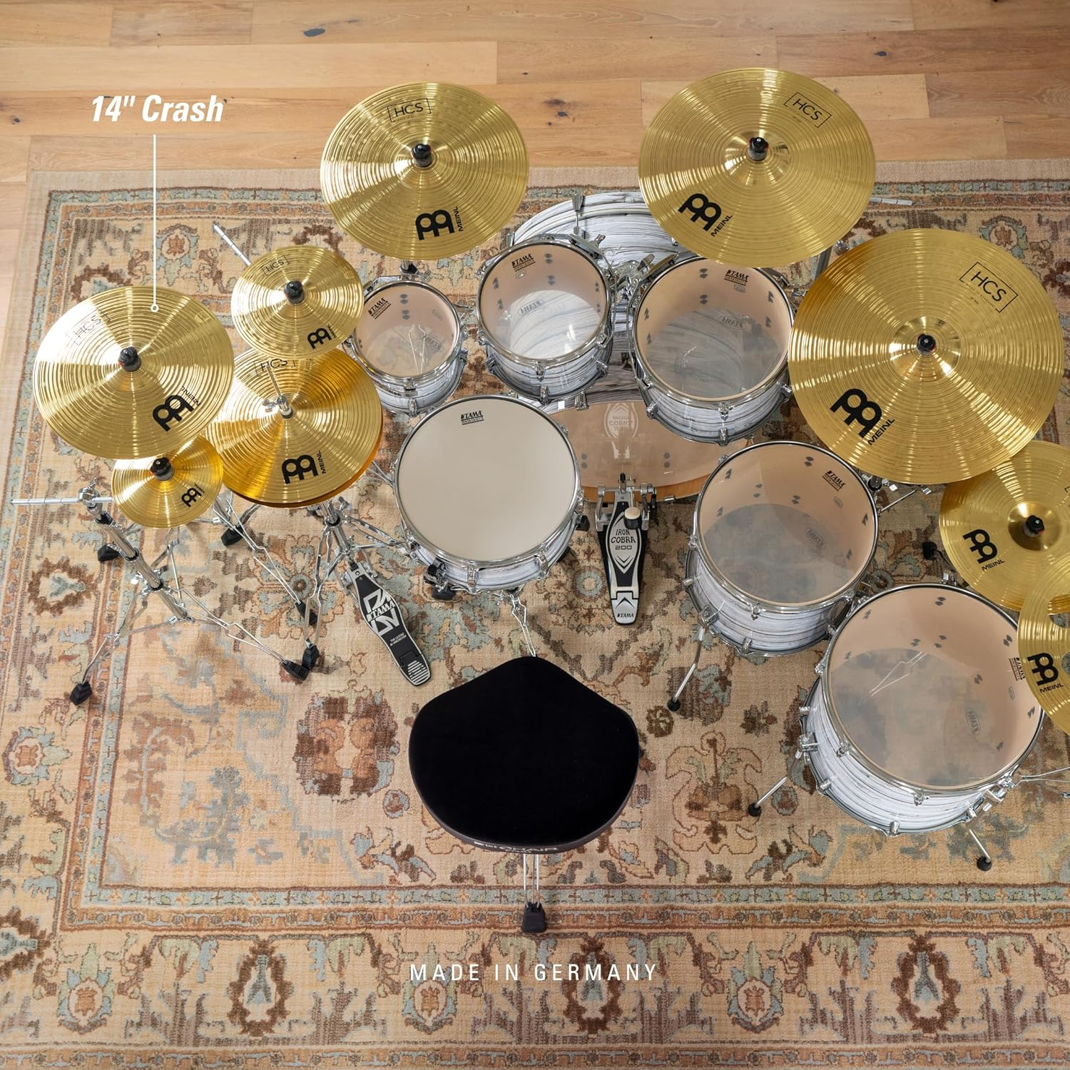 Meinl Percussion 14&Acirc;&euro; Crash Cymbal &Acirc;&euro;&ldquo; HCS Traditional Finish Brass for Drum Set Use, Made in Germany (HCS14C) image number 2