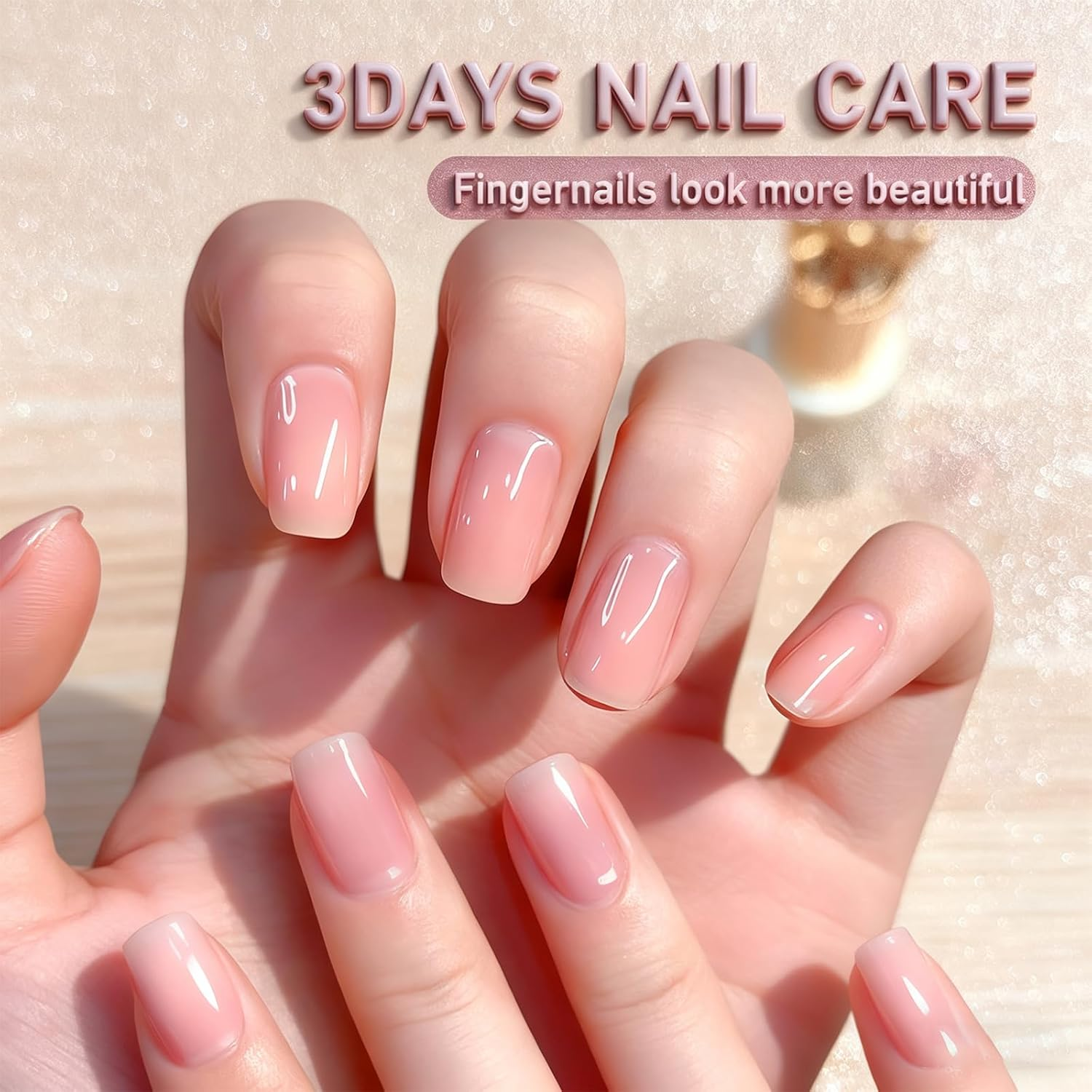 3 Days Nail Care,Keratin Amino Acid Formula Nail Strengthener for Weak & Damaged Nails,16Ml Growth Serum & Clear Polish Treatment Promotes Strength and Flexibility (2PCS) - 2Pcs image number 6