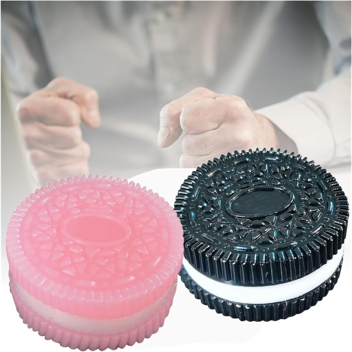 Squishy Stress Relief Pinching Simulation Squishy Pinching Anxiety and Relaxation Perfect Desk Accessory for Stress Relief (Black+Pink)