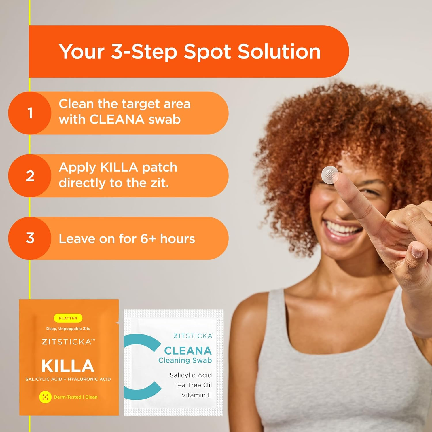 Zitsticka Killa Pimple Patches for Face - World'S Most Potent Pimple Patch with Fast-Acting Microdarts - Starts Working within 6 Hours for Deep, Early-Stage Zits - Regular 8 Count with Cleana Swab image number 6