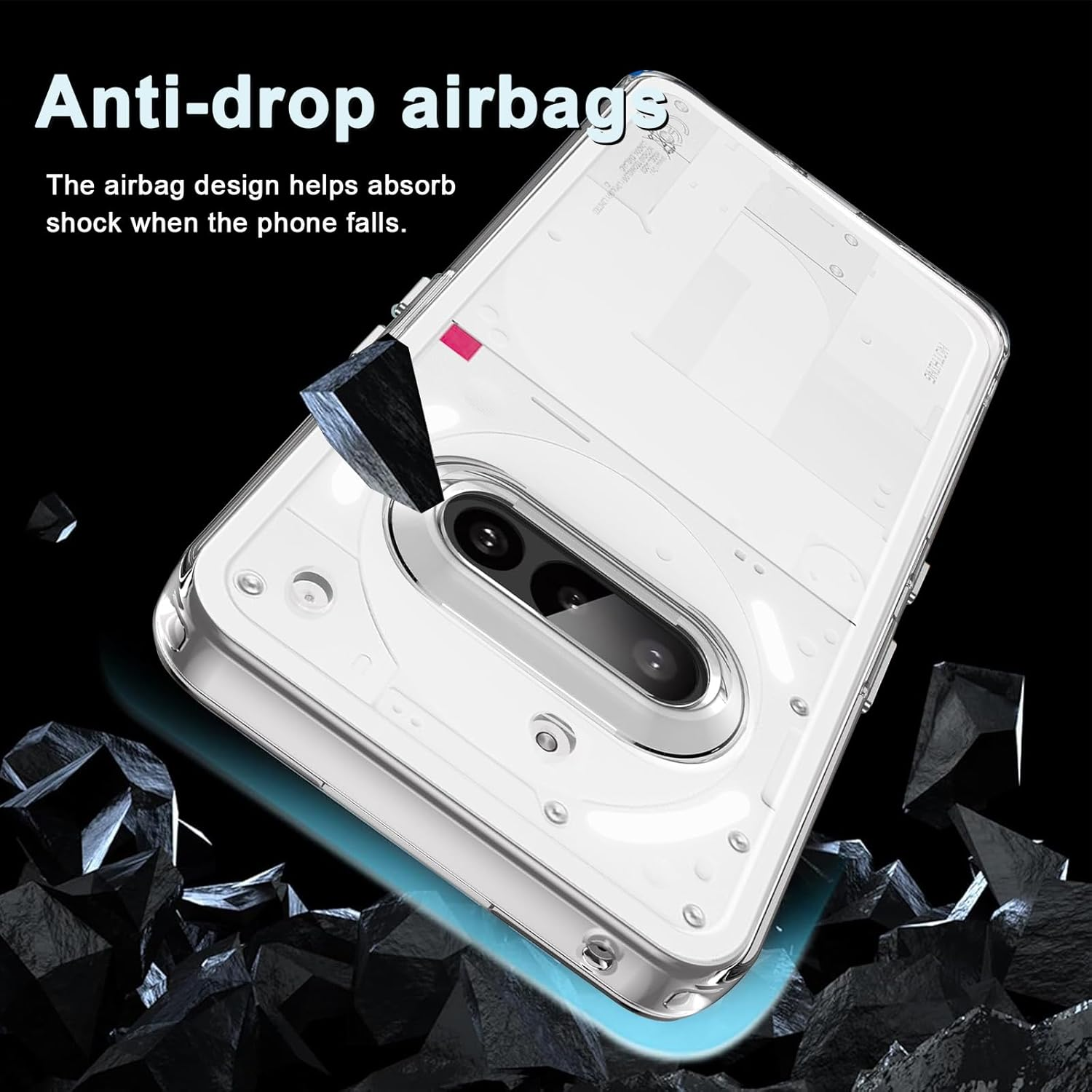 Jellypie for Nothing Phone 3A Case Clear, Transparent Shockproof Anti-Scratch Protective Case for Nothing Phone (3A) image number 5