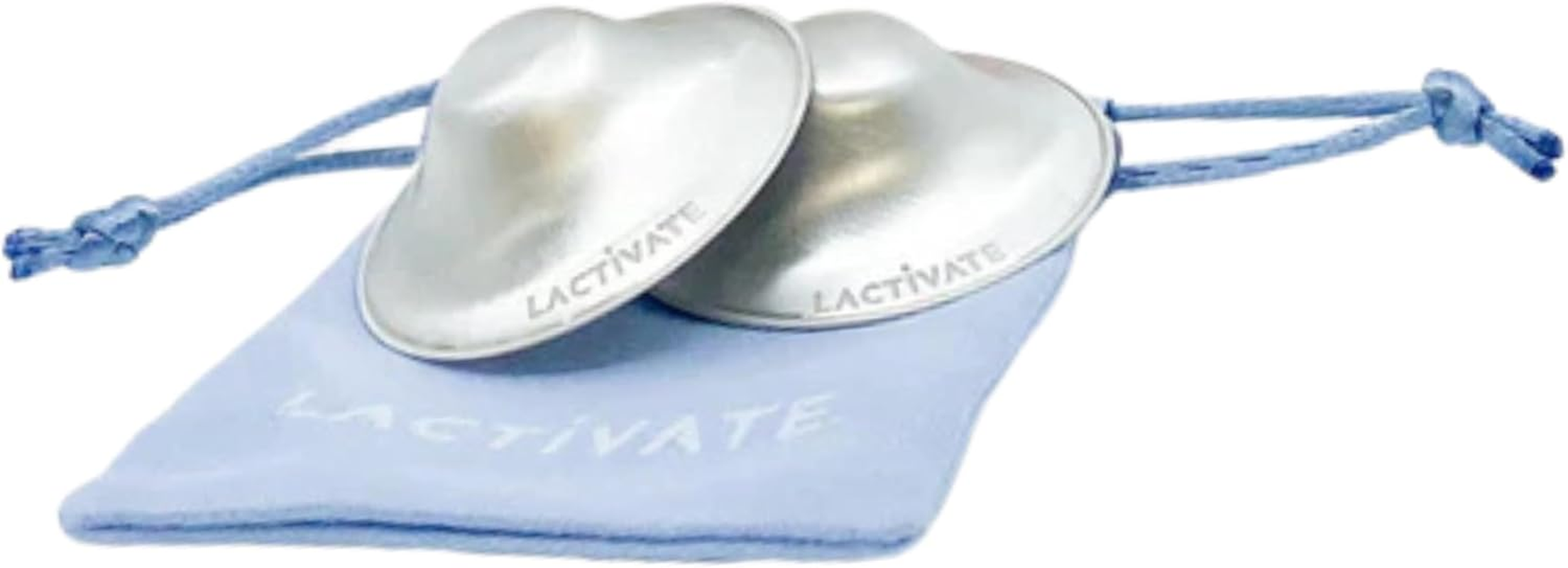 Lactivate Silver Nursing Cups L/XL 53Mm &ndash; Pure Solid 925 Sterling Silver Nipple Shield for Breastfeeding &ndash; Soothe Sore, Cracked Nipples &ndash; Set of Two Breast Shields in a Soft Storage Pouch image number 4