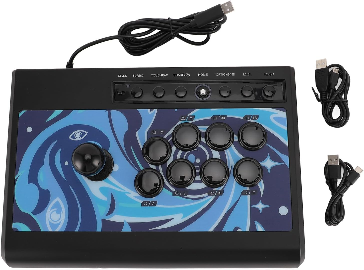 Stick PC, Multi Functional Keys Controller Fighting Stick with USB Port Turbo Sound Function, Game Keyboard for PS3 for Switch for Switch Lite for PC image number 5