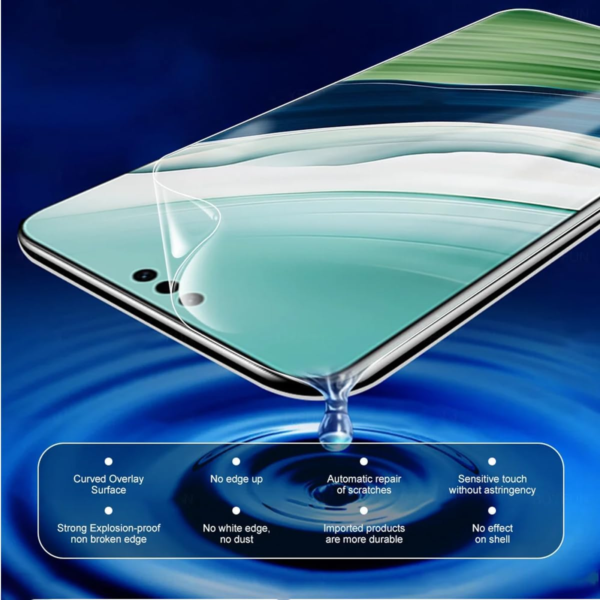 SRSRROP 3 X Hydrogel Screen Protectors for Huawei Pura 70 Pro/Pro+/Ultra 5G (6.8 Inches), HD Transparent TPU, [Anti-Bubble] [High Sensitivity] [Anti-Scratch Screen Protector] image number 3